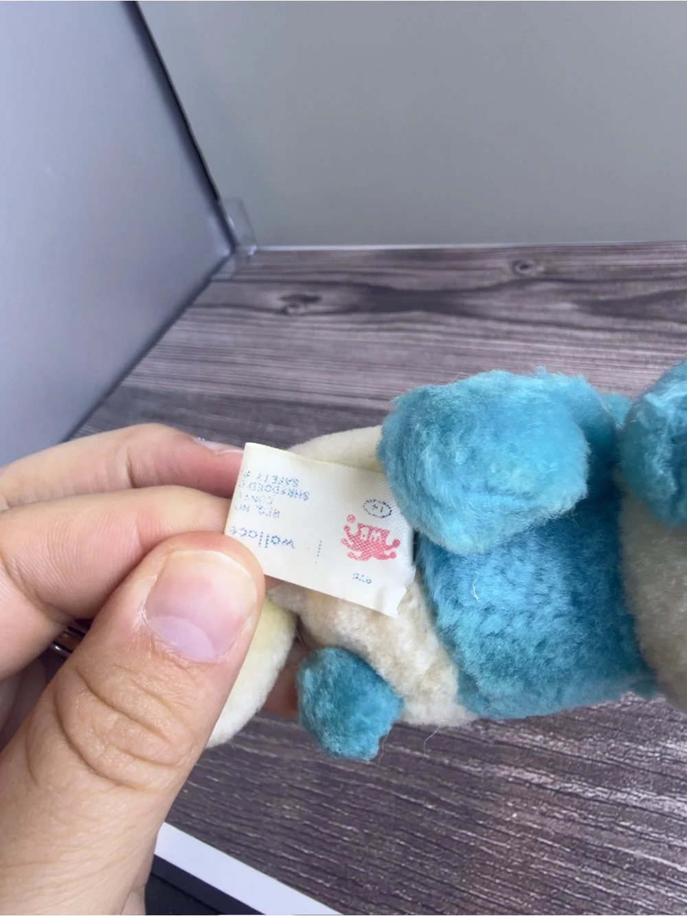 Vintage 1978 Smurf Plush Stuffed Animal Wallace Berrie Peyo Hong Kong 8”